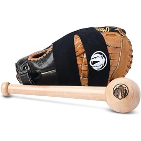 Baseball Glove Break in Kit - Includes Baseball Glove Mallet and Glove Wrap - Speeds Up Breakin Time - Creates The Perfect Pocket - Solid One-Piece (No Glue) Maple Hardwood Construction