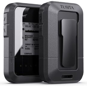 TUSITA Silicone Case Compatible with Garmin eTrex Solar - Black