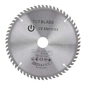 7" (180mm) 60 Teeth Carbide Circular Saw Blade, Silver Cutting Disc Alloy Saw Blade Carbide Cutting Disc for Cutting Wood and Plastic