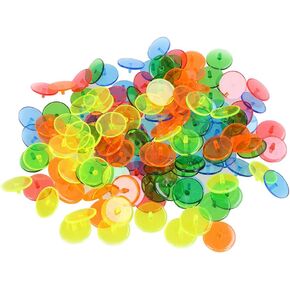 100 Pcs Clear Plastic Round Golf Ball Position Markers for Golf and Baseball Mixed Colors