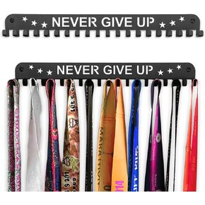 Premium Medal Display Hanger for Champions | Unleash Your Accomplishments with This Dynamic Medal Hanger Display | 16 inch Length with 20 Hooks Wall Mounted Medal Holder and Organizer