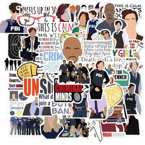50Pcs Criminal Minds Stickers for Hydro Flask, TV Series Vinyl Decal for Laptop Water Bottle Bike Guitar Luggage Phone Computer Skateboard (Criminal Minds) in Kuwait