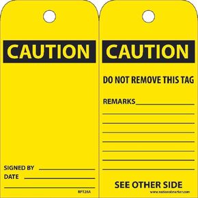 NMC RPT28A Caution Signed by___ Date___ Tag