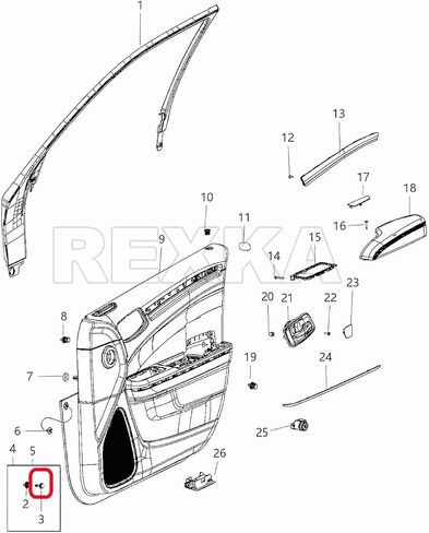 Rexka 30pcs Door Panel Retainer Clip 6509673AA for Jeep Dodge Ram Chrysler 200, Challenger, Cherokee, Durango, Grand Cherokee, Grand Cherokee L, Viper, Wrangler, Wrangler JK in Saudi Arabia