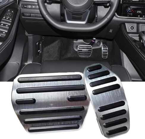 مجموعة وسادات دواسات القدم المضادة للانزلاق متوافقة مع Rogue X-Trail Kicks Qashqai Sentra، وأغطية دواسات الفرامل الألومنيوم والغاز in Kuwait