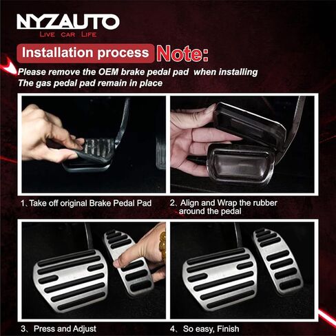 مجموعة وسادات دواسات القدم المضادة للانزلاق متوافقة مع Rogue X-Trail Kicks Qashqai Sentra، وأغطية دواسات الفرامل الألومنيوم والغاز in Kuwait