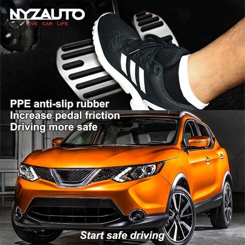 مجموعة وسادات دواسات القدم المضادة للانزلاق متوافقة مع Rogue X-Trail Kicks Qashqai Sentra، وأغطية دواسات الفرامل الألومنيوم والغاز in Kuwait