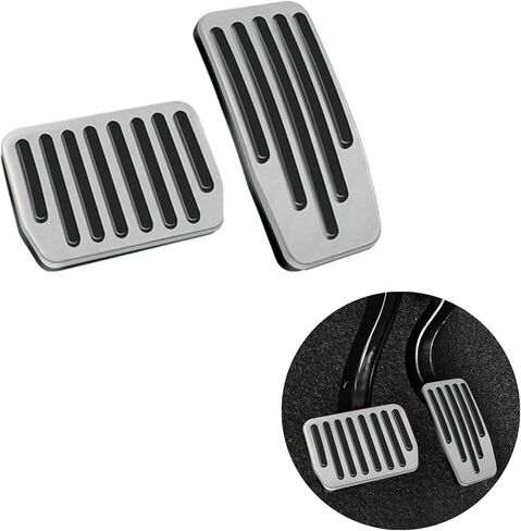 مجموعة وسادات دواسة القدم ذات الأداء غير القابل للانزلاق من الطراز 3 والموديل Y، وأغطية دواسات الفرامل الأوتوماتيكية المصنوعة من الألومنيوم (مجموعة من 2) in Kuwait