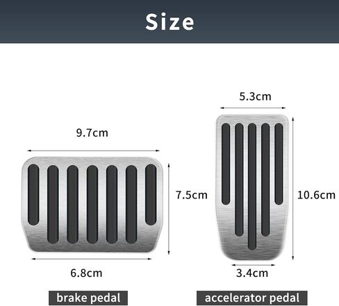 مجموعة وسادات دواسة القدم ذات الأداء غير القابل للانزلاق من الطراز 3 والموديل Y، وأغطية دواسات الفرامل الأوتوماتيكية المصنوعة من الألومنيوم (مجموعة من 2) in Kuwait