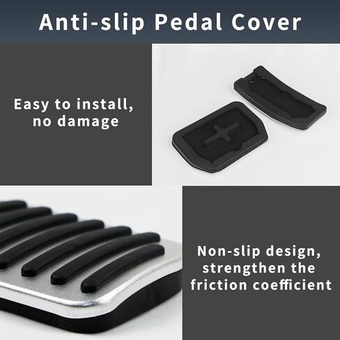 مجموعة وسادات دواسة القدم ذات الأداء غير القابل للانزلاق من الطراز 3 والموديل Y، وأغطية دواسات الفرامل الأوتوماتيكية المصنوعة من الألومنيوم (مجموعة من 2) in Kuwait