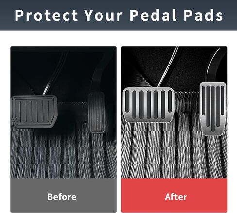 مجموعة وسادات دواسة القدم ذات الأداء غير القابل للانزلاق من الطراز 3 والموديل Y، وأغطية دواسات الفرامل الأوتوماتيكية المصنوعة من الألومنيوم (مجموعة من 2) in Kuwait