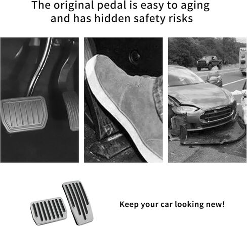 مجموعة وسادات دواسة القدم ذات الأداء غير القابل للانزلاق من الطراز 3 والموديل Y، وأغطية دواسات الفرامل الأوتوماتيكية المصنوعة من الألومنيوم (مجموعة من 2) in Kuwait