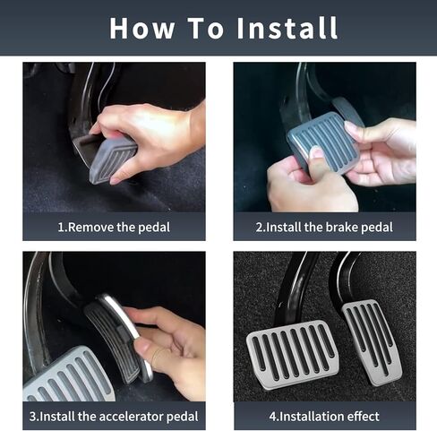 مجموعة وسادات دواسة القدم ذات الأداء غير القابل للانزلاق من الطراز 3 والموديل Y، وأغطية دواسات الفرامل الأوتوماتيكية المصنوعة من الألومنيوم (مجموعة من 2) in Kuwait