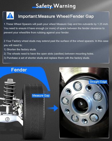 فواصل عجلات ECCPP 2X 1.5 بوصة 5x5 إلى 5x5 87.1 مم CB 5 العروة تناسب 2018-2023 لسيارة Jeep Wrangler|2011-2023 لسيارة Jeep Grand Cherokee|2011-2023 لسيارة Durango مع مسامير 14x1.5 in Saudi Arabia
