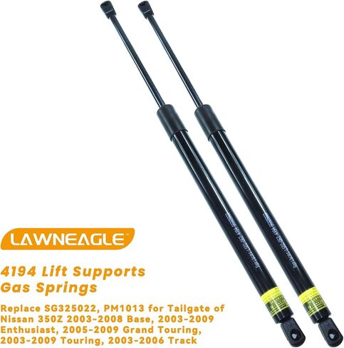 2 حزمة رفع الفتحة الخلفية يدعم نوابض الغاز يستبدل 4194 SG325022 PM1013 مع مفك البراغي لـ 2003-2009 Nissan 350Z 35th Anniversary Edition Base المتحمسين Grand Touring Track Touring in Kuwait