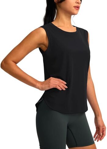 YYV Women's Workout Tank Tops Lightweight Sleeveless Workout Tops Loose Fit Yoga Athletic Running Shirts in Saudi Arabia