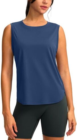 YYV Women's Workout Tank Tops Lightweight Sleeveless Workout Tops Loose Fit Yoga Athletic Running Shirts in Saudi Arabia