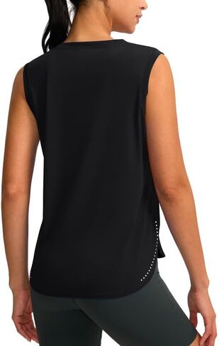 YYV Women's Workout Tank Tops Lightweight Sleeveless Workout Tops Loose Fit Yoga Athletic Running Shirts in Saudi Arabia