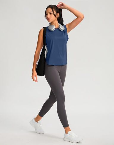 YYV Women's Workout Tank Tops Lightweight Sleeveless Workout Tops Loose Fit Yoga Athletic Running Shirts in Saudi Arabia