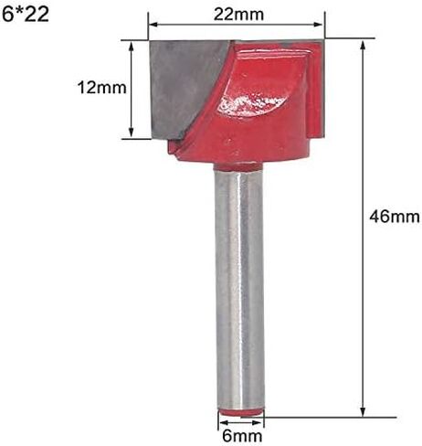 Cleaning Bottom Bit, 1/4-Inch Shank Cleaning Buttom Router Bits Double Flute Carbide Tipped Bottom Cleaning Surface Planing Spoilboard Straight Router Bit (6 x 30MM) in Saudi Arabia