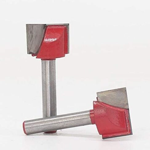 Cleaning Bottom Bit, 1/4-Inch Shank Cleaning Buttom Router Bits Double Flute Carbide Tipped Bottom Cleaning Surface Planing Spoilboard Straight Router Bit (6 x 30MM) in Saudi Arabia