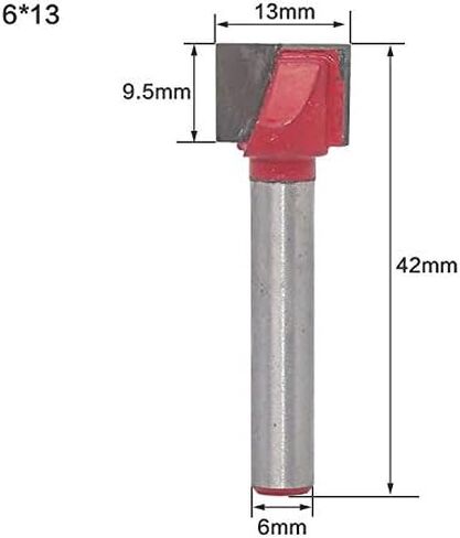 Cleaning Bottom Bit, 1/4-Inch Shank Cleaning Buttom Router Bits Double Flute Carbide Tipped Bottom Cleaning Surface Planing Spoilboard Straight Router Bit (6 x 30MM) in Saudi Arabia