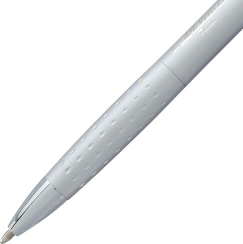 قلم حبر جاف Pentel GlideWrite Executive، (1.0 مم) خط متوسط، أسطوانة معدنية فضية، حبر أسود، 12 عبوة (BX970Z-A) in Saudi Arabia