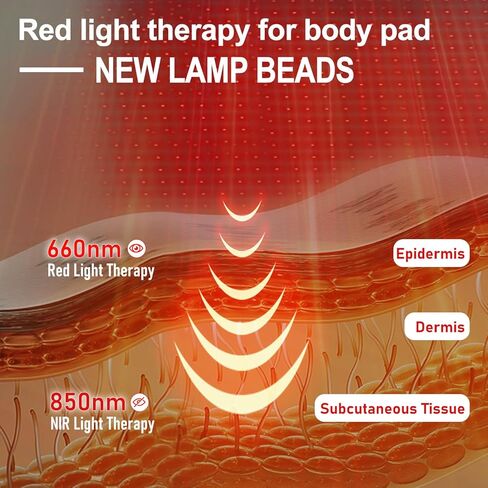 العلاج بالضوء الأحمر للجسم - بساط العلاج بالضوء الأحمر، 400 قطعة من خرزات المصباح 660 نانومتر و850 نانومتر، 23.6 * 38.00 بوصة، جهاز العلاج بالضوء الأحمر لكامل الجسم، المنزل بالقرب من منتج العلاج بالضوء بالأشعة تحت الحمراء مع مؤقت (أسود) in Kuwait