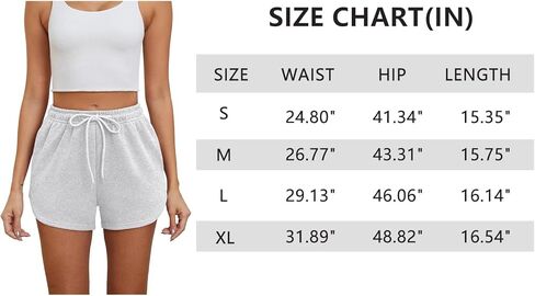 شورت نسائي رياضي بجيوب، شورت صيفي كاجوال برباط وخصر عالٍ للجري، شورت رياضي للجري in Kuwait