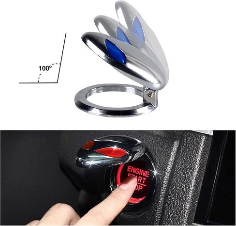 CB 2-Pack Push Start Button Cover, Cool Metal Decoration Protective Interior Accessories, Universal Car Chrome Pushbutton Cover Car Styling, 2 of Alien-Red Eyes in Saudi Arabia