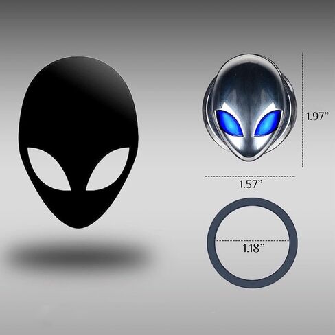 CB 2-Pack Push Start Button Cover, Cool Metal Decoration Protective Interior Accessories, Universal Car Chrome Pushbutton Cover Car Styling, 2 of Alien-Red Eyes in Saudi Arabia