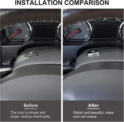 Shift + Emergency Light Switch Button Trim Cover Kit for 2014-2018 Chevy Silverado & GMC Sierra(Chrome) in Saudi Arabia