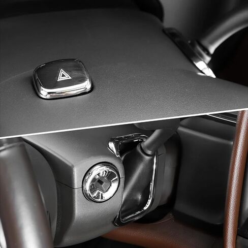 Shift + Emergency Light Switch Button Trim Cover Kit for 2014-2018 Chevy Silverado & GMC Sierra(Chrome) in Saudi Arabia