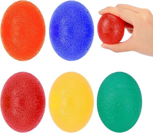 supregear Hand Exercise Ball, 5Pcs Hand Grip Strength Trainer Squeeze Balls for Hand Flexibility Recovery Sports Massage Rehabilitation Grip Strength Ball Hand Wrist Trainer with Different Hardness in Kuwait