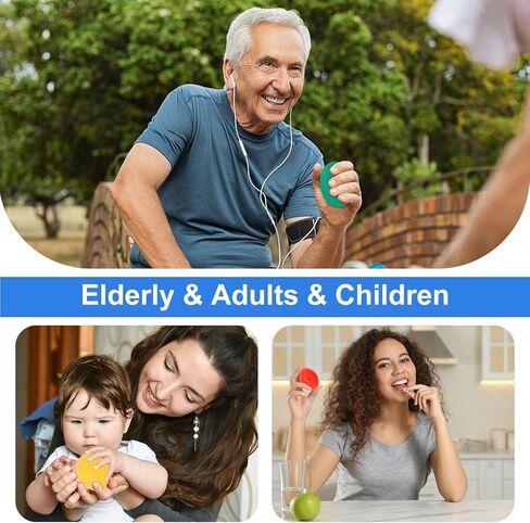 supregear Hand Exercise Ball, 5Pcs Hand Grip Strength Trainer Squeeze Balls for Hand Flexibility Recovery Sports Massage Rehabilitation Grip Strength Ball Hand Wrist Trainer with Different Hardness in Kuwait