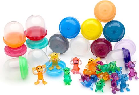 Pet Figurines Toys in Capsule - 50 Pcs - 1.1 Inch Plastic Capsules with Cute Dog and Cat Figurines for Kids - Bulk Toys for Easter Hunt Games - Vending Machines - Classroom Prizes in Saudi Arabia