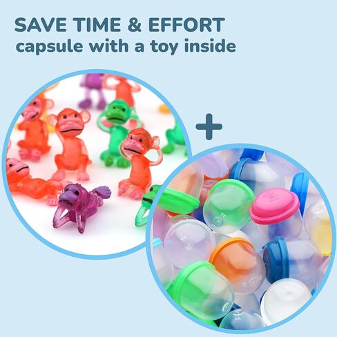 Pet Figurines Toys in Capsule - 50 Pcs - 1.1 Inch Plastic Capsules with Cute Dog and Cat Figurines for Kids - Bulk Toys for Easter Hunt Games - Vending Machines - Classroom Prizes in Saudi Arabia