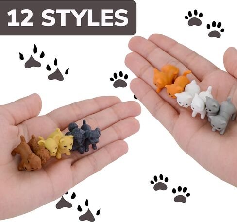 Pet Figurines Toys in Capsule - 50 Pcs - 1.1 Inch Plastic Capsules with Cute Dog and Cat Figurines for Kids - Bulk Toys for Easter Hunt Games - Vending Machines - Classroom Prizes in Saudi Arabia