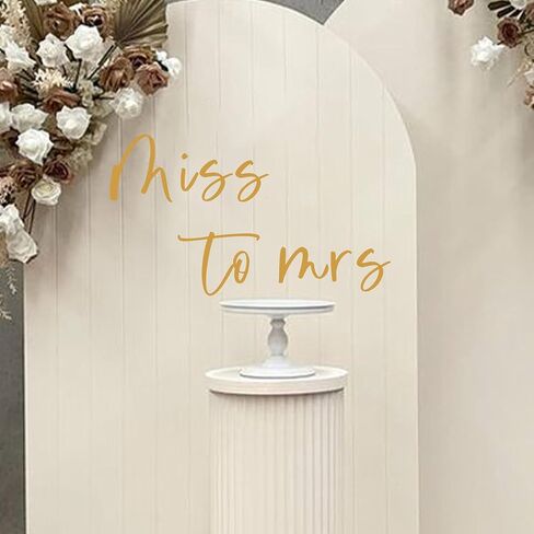 ملصق Miss to Mrs - ملصق Miss to Mrs لقوس البالون، ملصق دش الزفاف، ديكورات حفلات الخطوبة (ملصق Miss to Mrs) in Kuwait