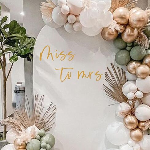 ملصق Miss to Mrs - ملصق Miss to Mrs لقوس البالون، ملصق دش الزفاف، ديكورات حفلات الخطوبة (ملصق Miss to Mrs) in Kuwait
