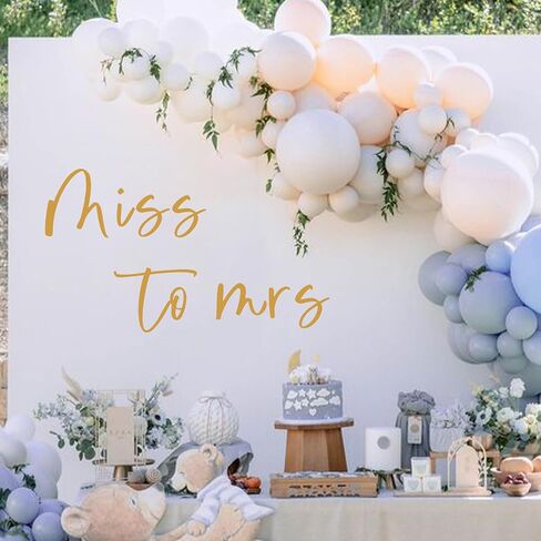 ملصق Miss to Mrs - ملصق Miss to Mrs لقوس البالون، ملصق دش الزفاف، ديكورات حفلات الخطوبة (ملصق Miss to Mrs) in Kuwait