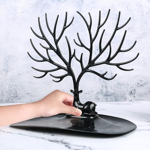 حامل مجوهرات على شكل قرون غزال أسود حامل مجوهرات على شكل برج غزال لشجرة الأقراط وعرض منظم المجوهرات in Kuwait