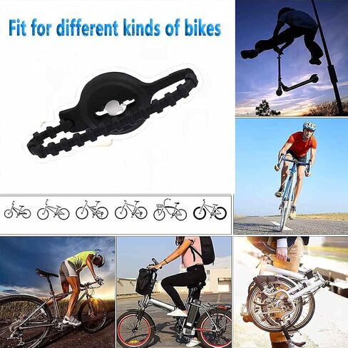 Airtag Bike Mount, Airtag Mount Easy to Install Under Bike Seat,Airtag Bike with Adjustable Stopper for Bike Electric Bike, Motorcycles, Scooters, Tour de France Bicycles.2 Pack (Black) in Saudi Arabia