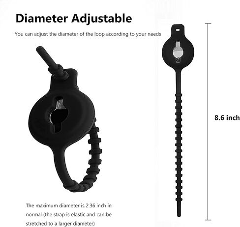 Airtag Bike Mount, Airtag Mount Easy to Install Under Bike Seat,Airtag Bike with Adjustable Stopper for Bike Electric Bike, Motorcycles, Scooters, Tour de France Bicycles.2 Pack (Black) in Saudi Arabia