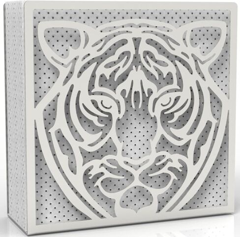 Metal Napkin Holder for Home Kitchen Restaurant Picnic - Tiger Design Tabletop Paper Organizer Upright Tissue Dispenser (Black) in Saudi Arabia