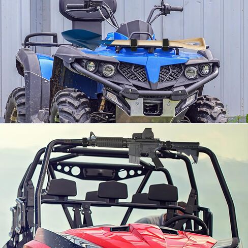 حامل مجرفة لرف السقف، رف مسدس UTV، رف أدوات السيارة لشاحنة قارب UTV ATV مع رف سقف سيارة جولف على الجليد، يناسب قضيب اللف والأدوات بقطر 0.85-2 بوصة (4 عبوات) in Kuwait