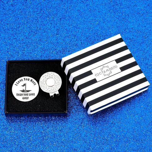 Octamber Golf Ball Marker with Magnetic Hat Clip Golf Gifts for Men, for Dad from Daughter Son, Anniversary Valentines Day Birthday Gifts for Him Husband Boyfriend, Golf Accessories for Men in Saudi Arabia