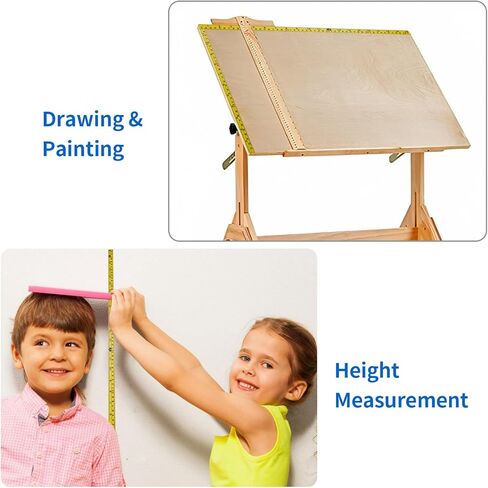 2 Pack Steel adhesive tape measure, Imperial and Metric Scale Ruler Sticker, 79 Inch Left to Right Reading Self-Adhesive Measuring Tape for Workbench, Woodworking, Saw, Drafting Table, 2-meter, Yellow in Saudi Arabia