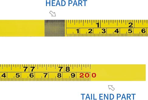 2 Pack Steel adhesive tape measure, Imperial and Metric Scale Ruler Sticker, 79 Inch Left to Right Reading Self-Adhesive Measuring Tape for Workbench, Woodworking, Saw, Drafting Table, 2-meter, Yellow in Saudi Arabia