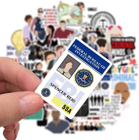 50Pcs Criminal Minds Stickers for Hydro Flask, TV Series Vinyl Decal for Laptop Water Bottle Bike Guitar Luggage Phone Computer Skateboard (Criminal Minds) in Kuwait